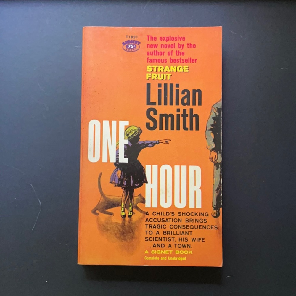 1960 ONE HOUR by Lillian Smith Paperback book